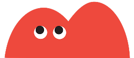 Decorative red shape