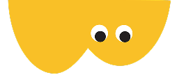 Decorative yellow shape
